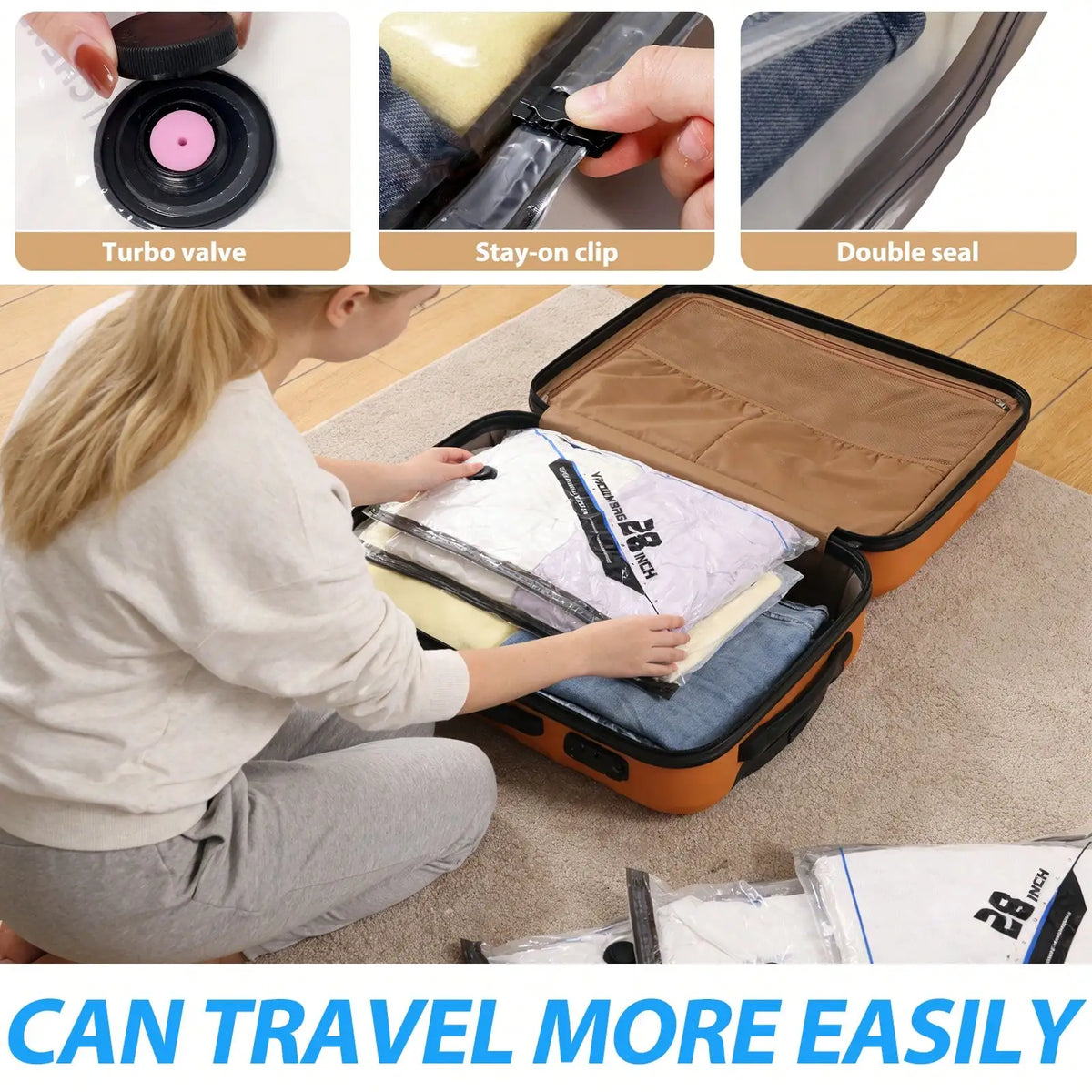 16 Pack Travel Vacuum Storage Bags With Electric Air Pump Modern Clear Reusable Compression Sealing Bags Space Saver Organizer Unit For Clothes Bedding Suitcase Luggage Closet Back To School Vacation Travel Essentials