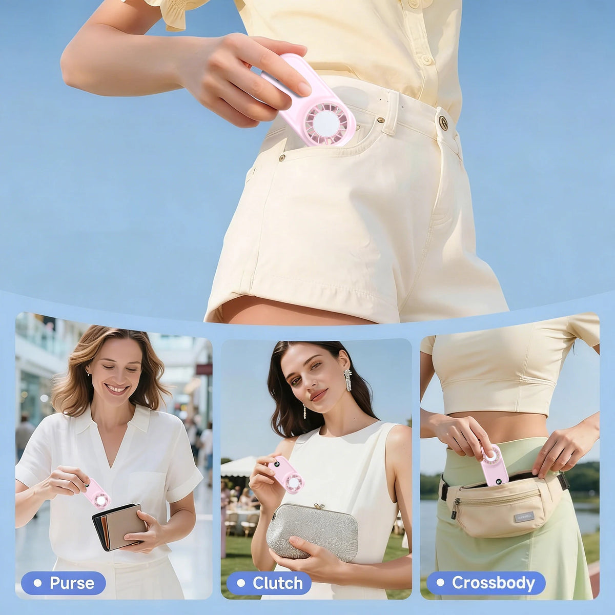 2026 New Mini Fan Small Portable Fans: Personal Makeup Handheld Fans USB Rechargeable, Lightweight Home Office Outdoor Travel, Kids, Summer Essentials, Gift for Women and Girls