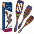 Spurtle Set, Wooden Utensils for Cooking, Pakkawood Kitchen Cooking Utensils Set, Apartment Essentials Serving Spatula Spoon
