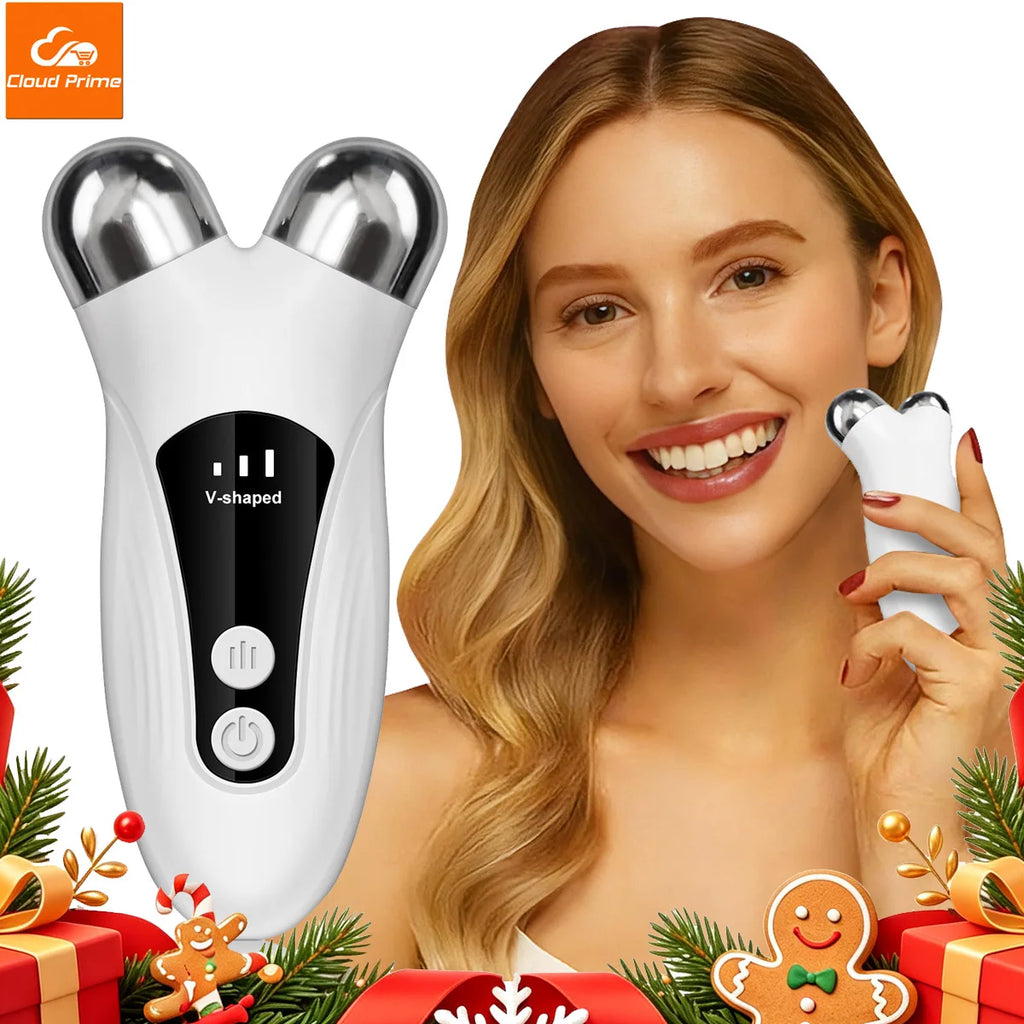 Cloud Prime V Face Tool Facial Roller Massager Facial, Neck, And Double Chin Electric Beauty Device For Christmas And New Year Gifts