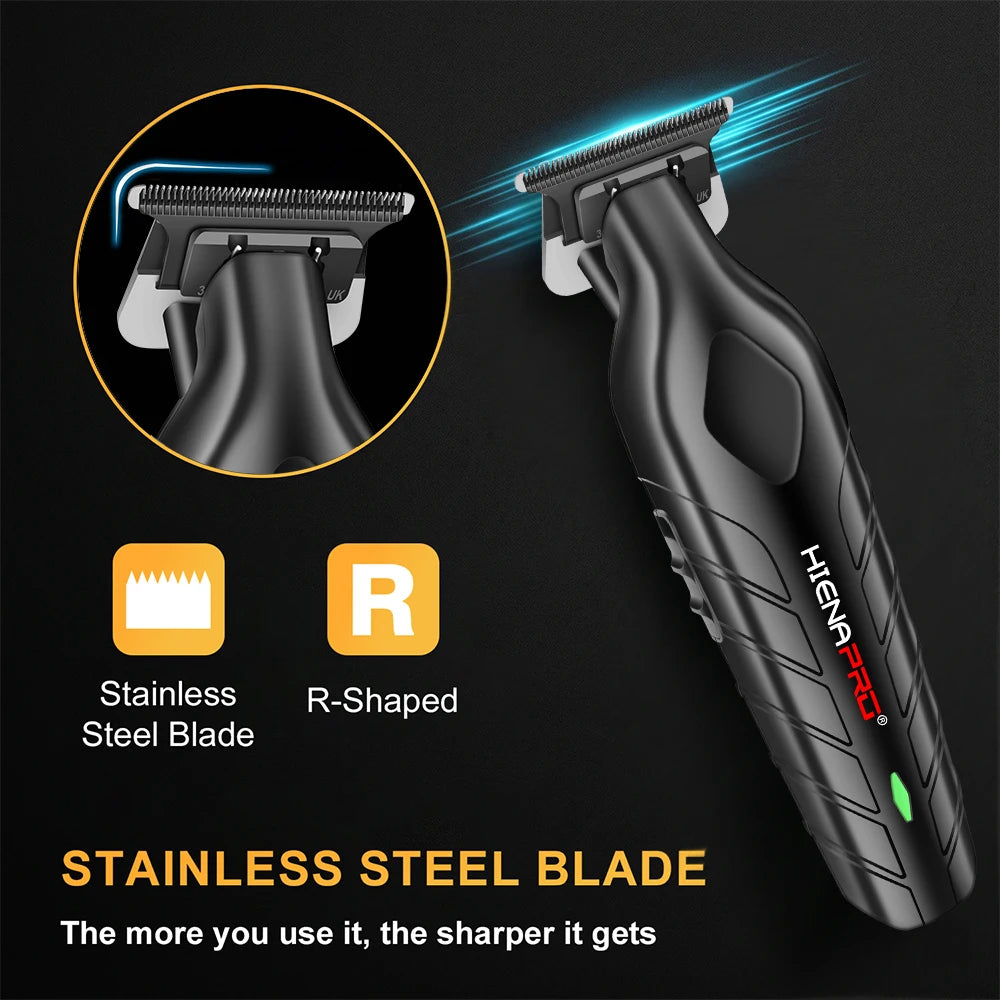 HIENA PRO Professional Hair Clippers Set for Men Cordless Barber Kit Hair Cutting Kit Rechargeable Clippers and Trimmers Set Clipper Set for Barbers with LED Display  Gifts for Men