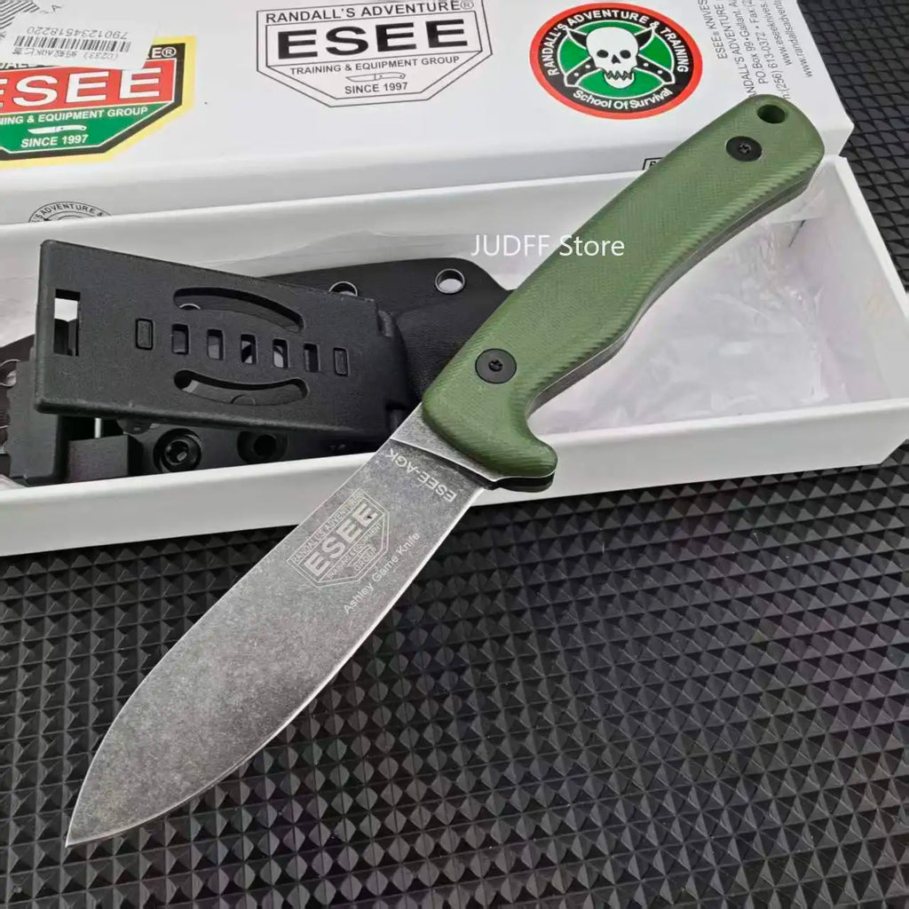 ESEE AGK Professional Outdoor Meat Cleaver Cutting Fixed Blade Knife Utility Practical Camping Wilderness Hiking Essentials Multi-purpose Use G10 Handle Gift Box