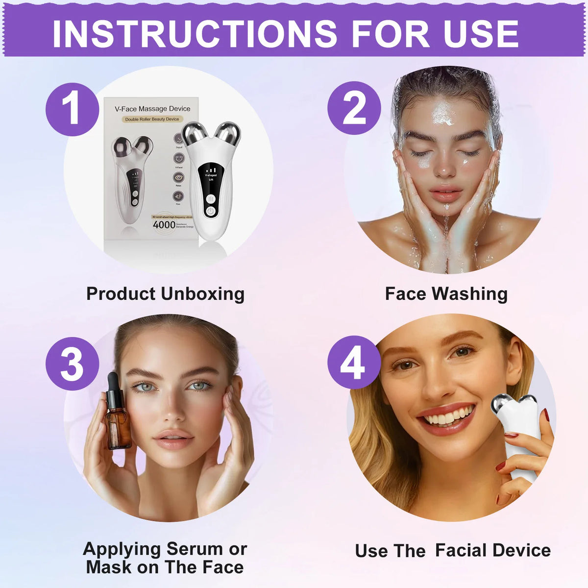 Cloud Prime V Face Tool Facial Roller Massager Facial, Neck, And Double Chin Electric Beauty Device For Christmas And New Year Gifts