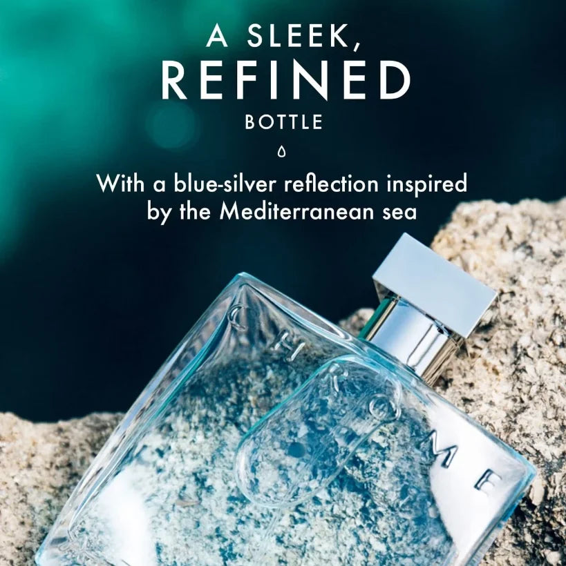 Azzaro Chrome Eau De Toilette - Fresh Aquatic Mens Cologne - Citrus, Woody, Musky Fragrance - Fresh Notes of Bergamot - Everyday Wear - Classic Summer Beach Scent - Luxury Perfumes for Men
