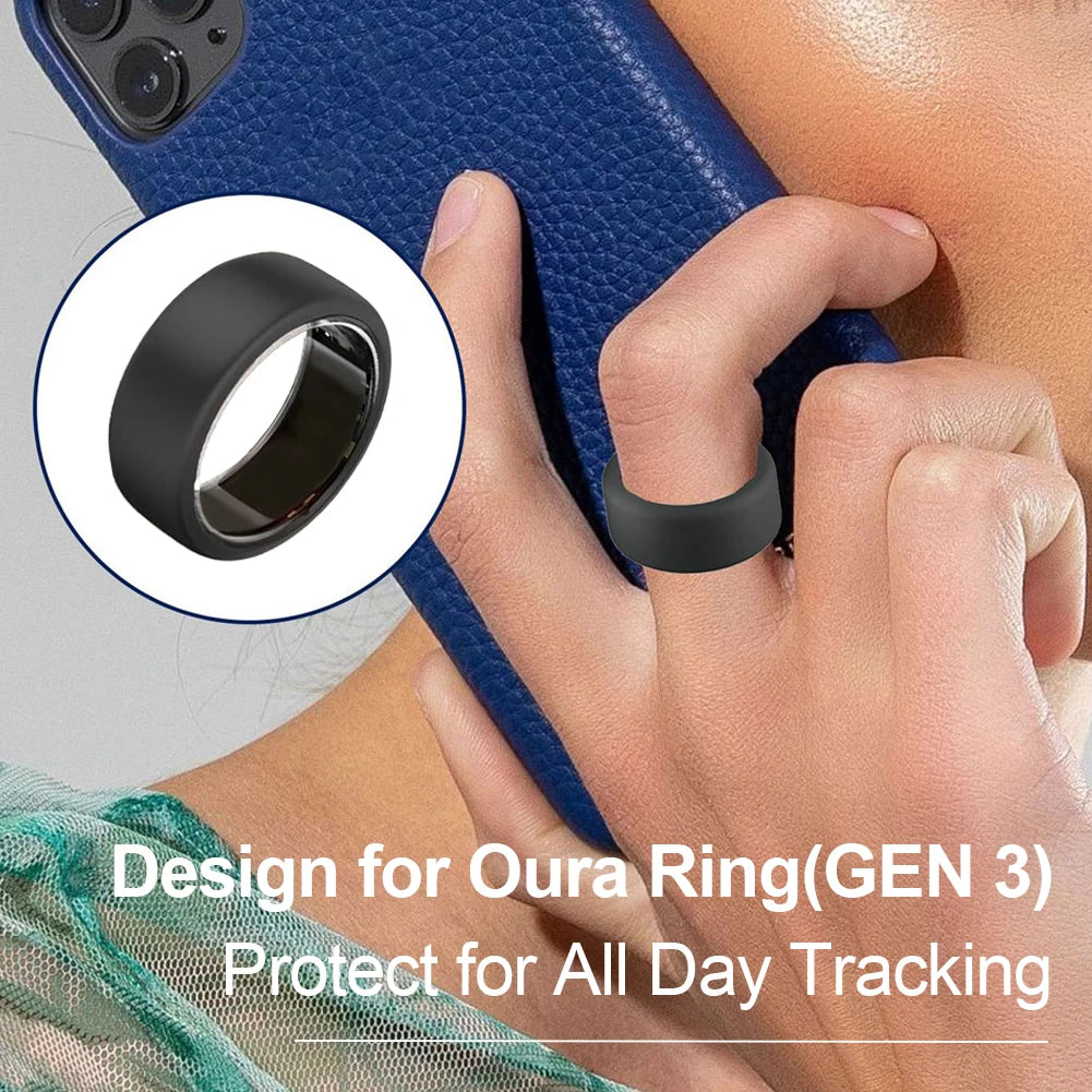 Premium Silicone Ring Cover for Oura Ring Gen 3 Anti Scratch Shockproof Protector for Active Lifestyle