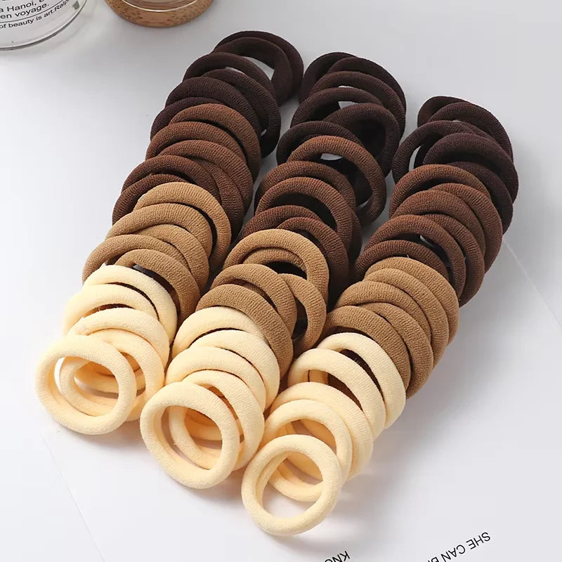 50-Pack Minimalist Hair Bands - Versatile for Daily Chic, Simple & Elegant Look, 50PCS