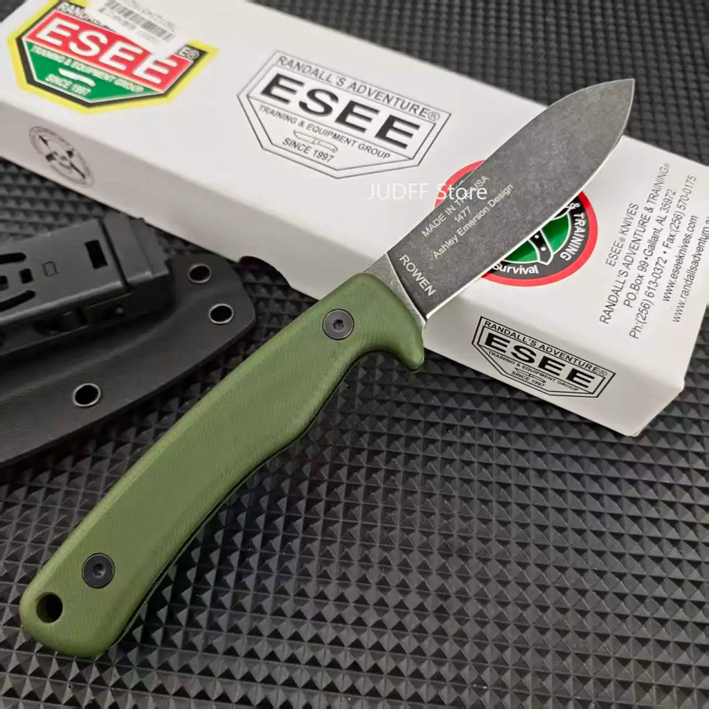 ESEE AGK Professional Outdoor Meat Cleaver Cutting Fixed Blade Knife Utility Practical Camping Wilderness Hiking Essentials Multi-purpose Use G10 Handle Gift Box