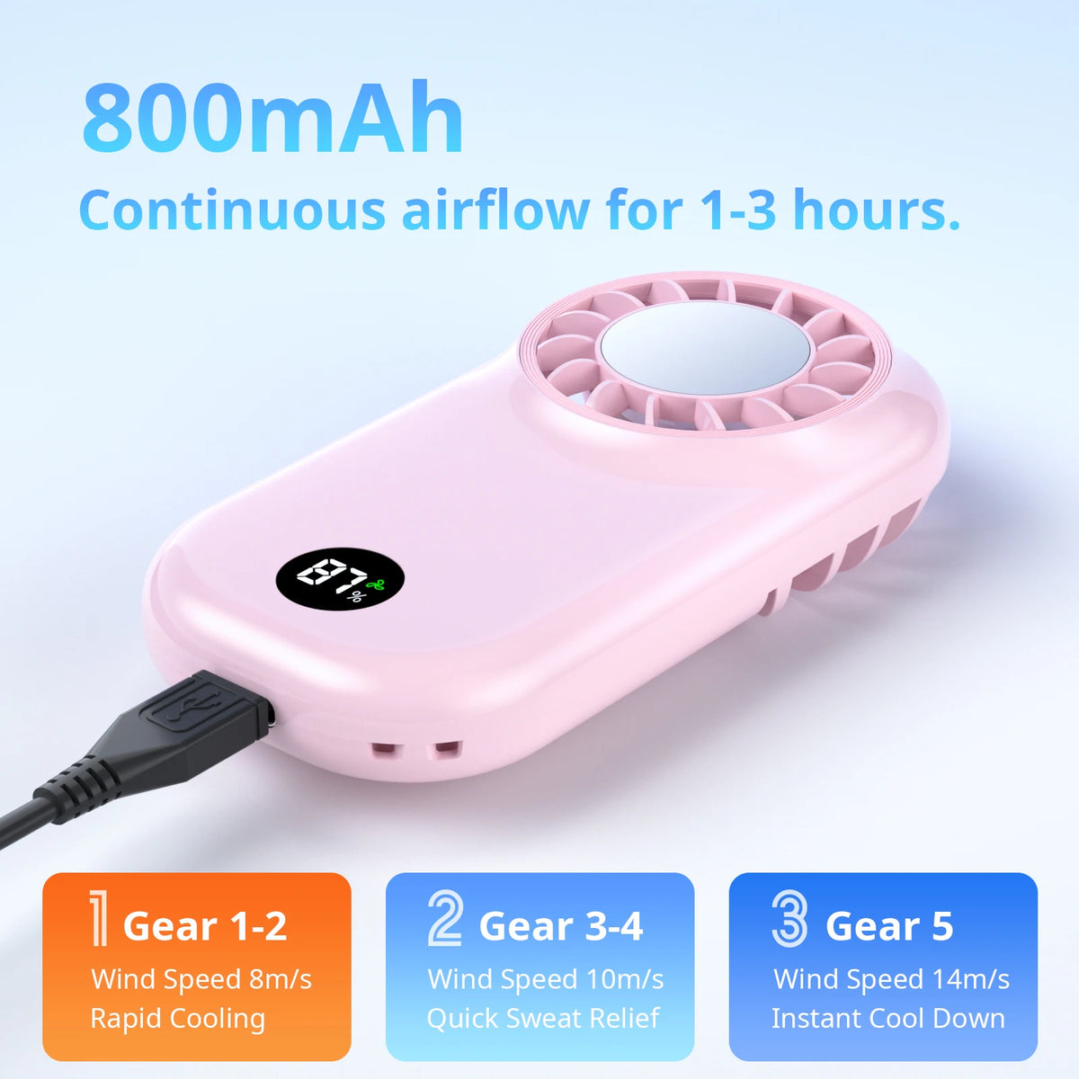 2026 New Mini Fan Small Portable Fans: Personal Makeup Handheld Fans USB Rechargeable, Lightweight Home Office Outdoor Travel, Kids, Summer Essentials, Gift for Women and Girls