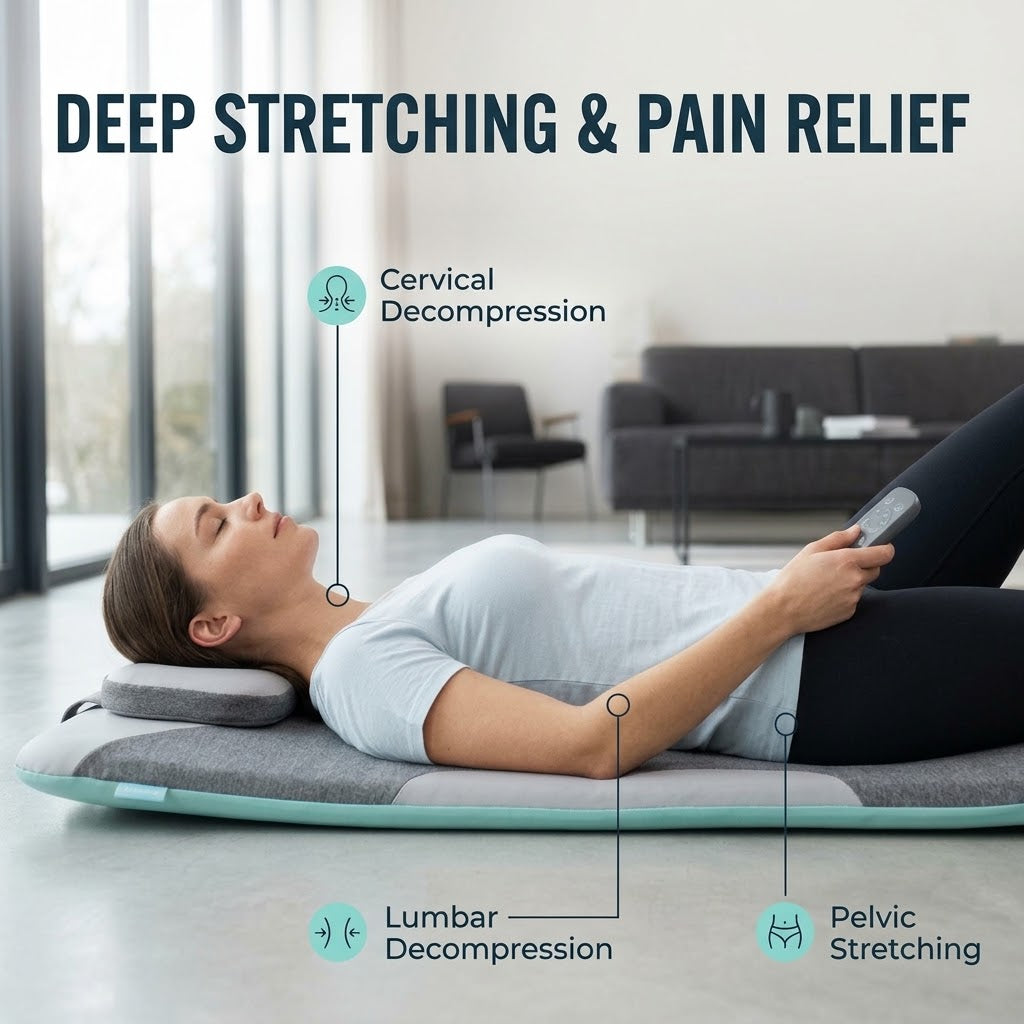Limited-Time Christmas Offer(Buy one get two)-Air Compression Back Stretching Mat with 8 Programs
